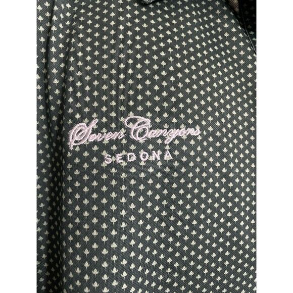 Straight Down Short Sleeve Polo, Cotton Boll Design all over, Size XXL - Picture 4 of 5